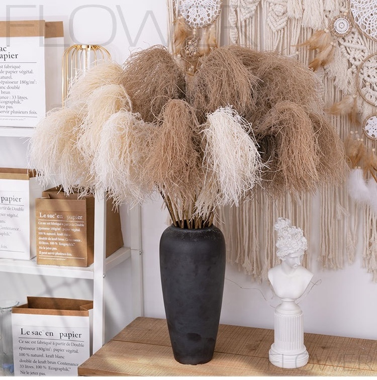 K118 Tall Pampas Grass for Floor Vase Fluffy Artificial Pampas Grass for Boho Home Wedding Mothers Day Decoration