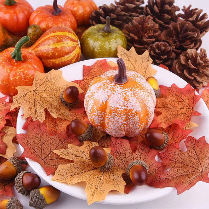 A-1315  Wholesale halloween party home table decorations artificial vegetable foam pumpkin halloween decoration