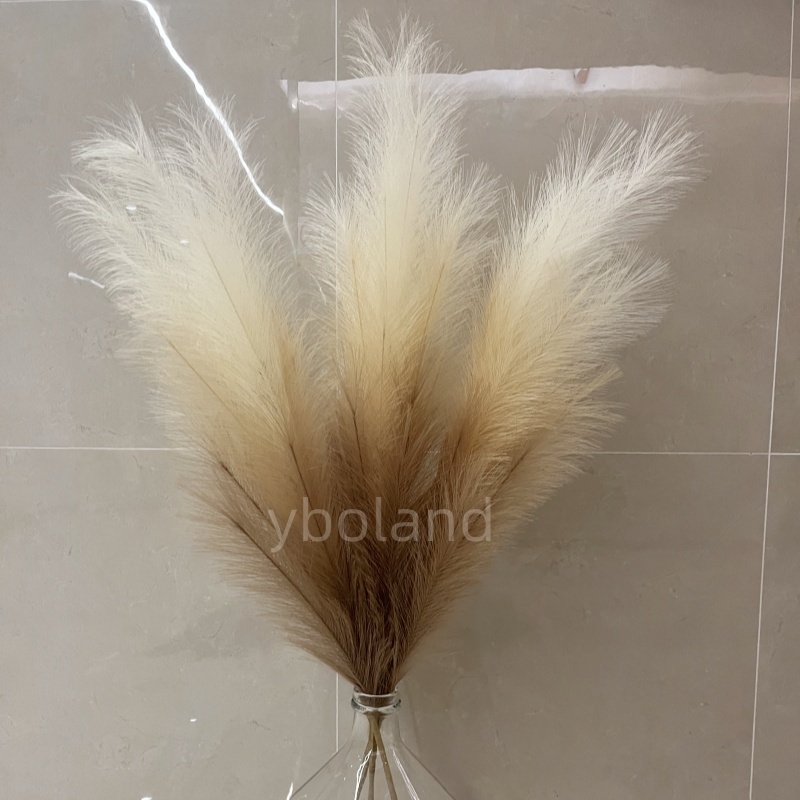 E-QX Newest design customized silk artificial pampas grass decor tall WHITE BLACK Fake pampas large faux pampas grass