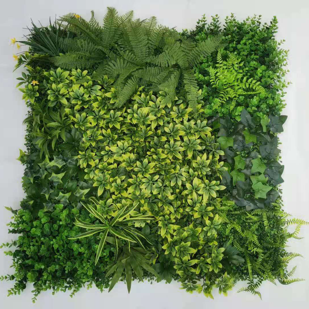 Z091 Home Indoor Outdoor Garden UV Fire Retardant Fake Artificial Grass Wall Panel Decor Artificial Green Grass Plant Wall