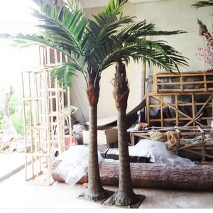 Z082 Wholesale price fake plastic green palm trees wedding artificial flower palm tree plant outdoor decorative for sale