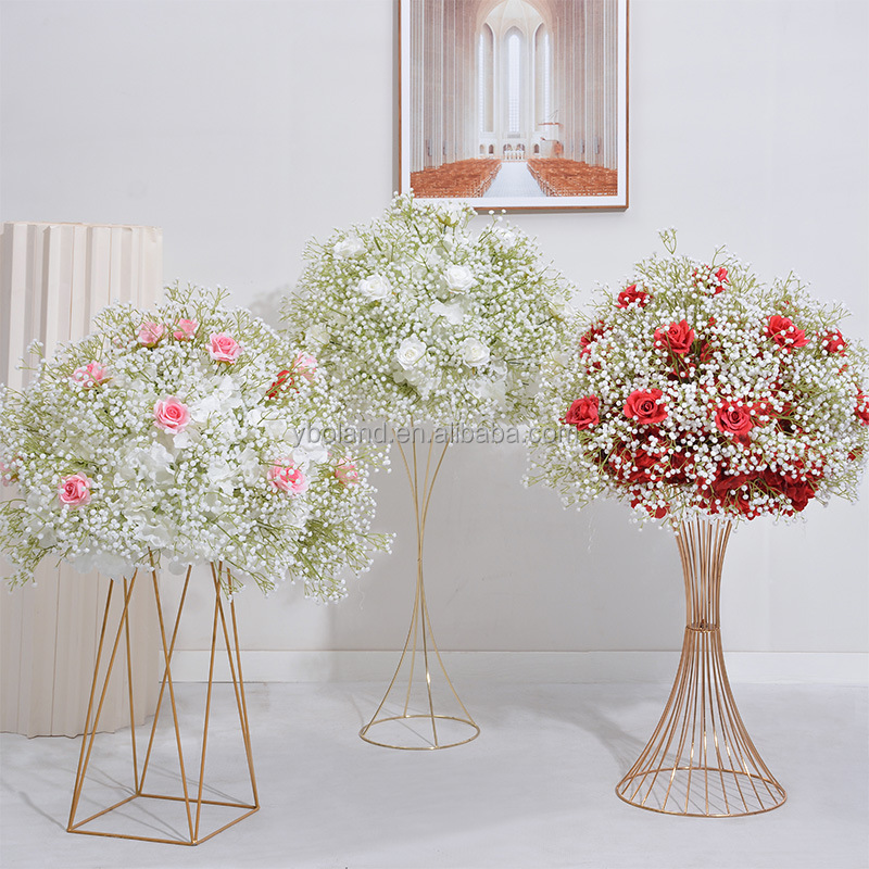 S0282 wedding decoration flowers bulk faux plastic baby's breath flower ball fake baby breath artificial flower centerpiece