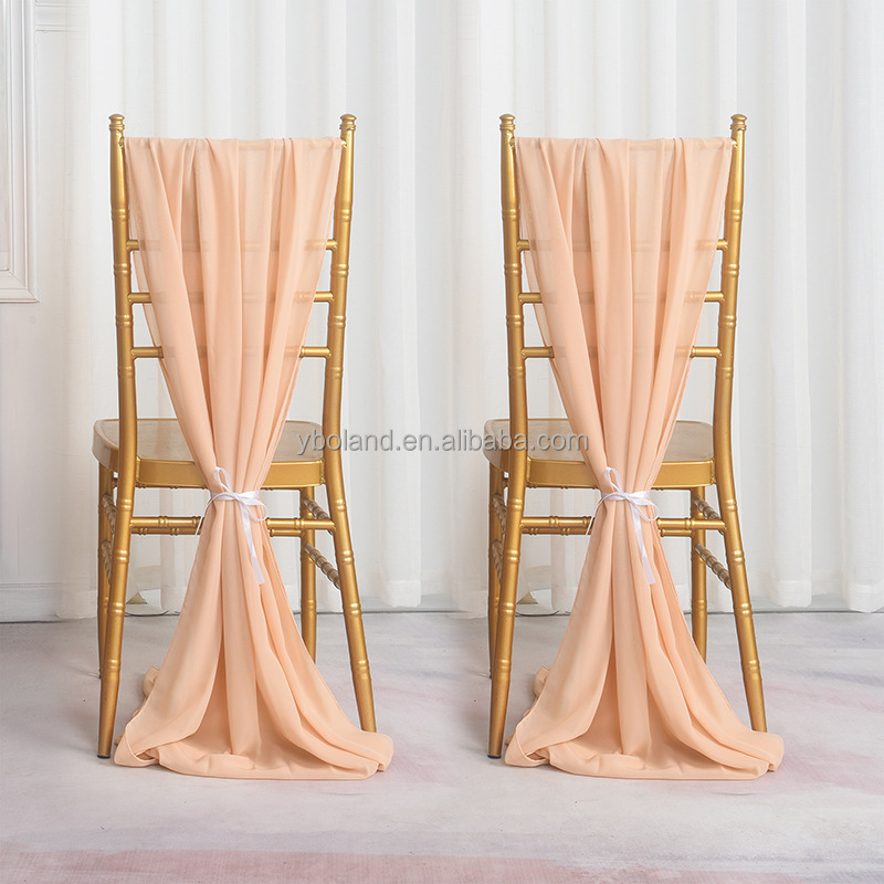 L-112 Wholesale high quality silk chair sashes red burgundy blue pink purple black white wedding chair sash