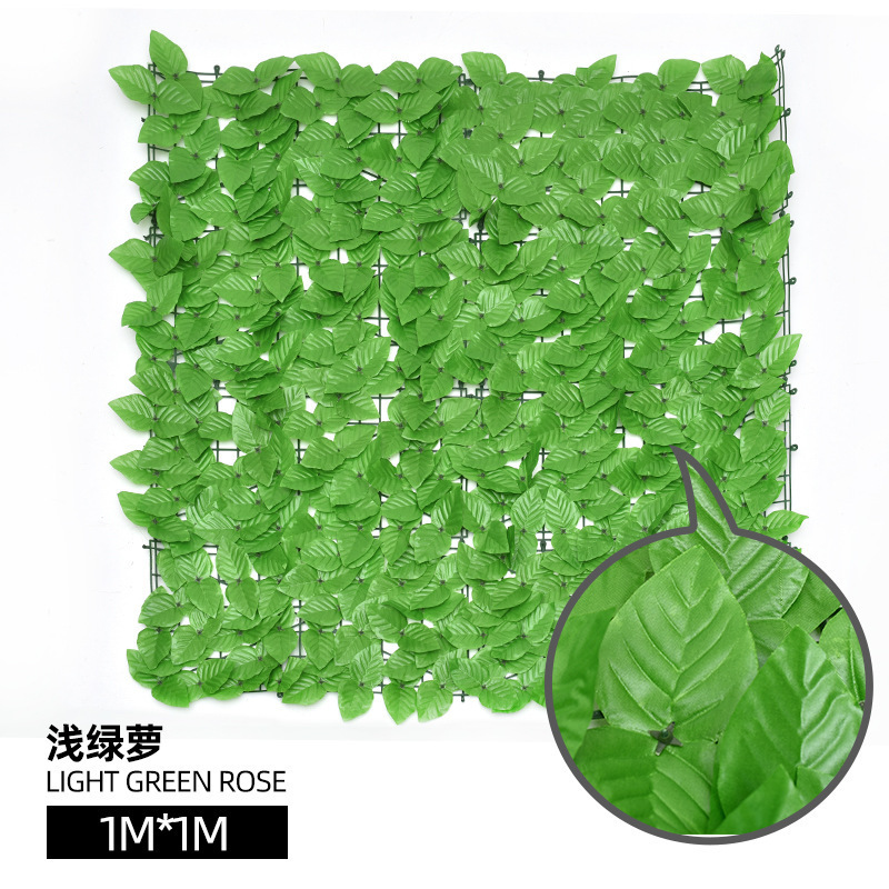 Silk faux plant leave backdrop ivy leaf grass privacy fence decorative plants flower garden fencing green artificial leaves wall