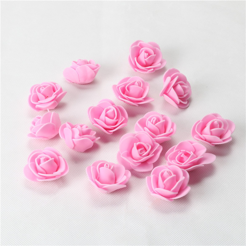 L-13 Wholesale 2.5 3.5 cm mini artificial white red pink grey blue green black small fake foam rose flower heads bulk foam roses