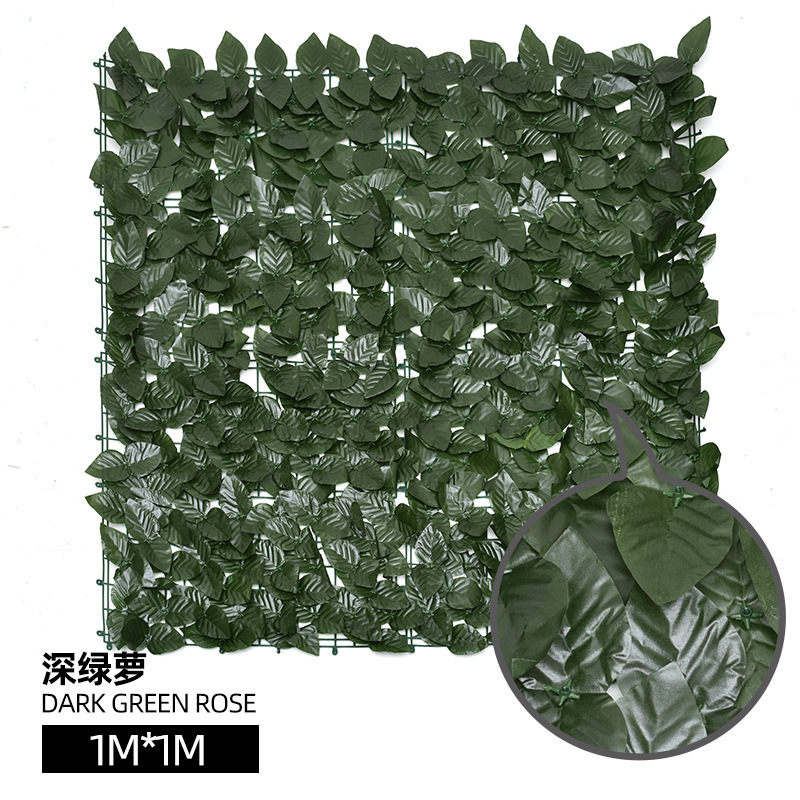 Silk faux plant leave backdrop ivy leaf grass privacy fence decorative plants flower garden fencing green artificial leaves wall