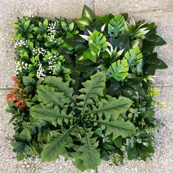 A-508 Home indoor decor fake plant 40x60 plastic green grass wall panel backdrop artificial wall grass for indoor wall 3d decor