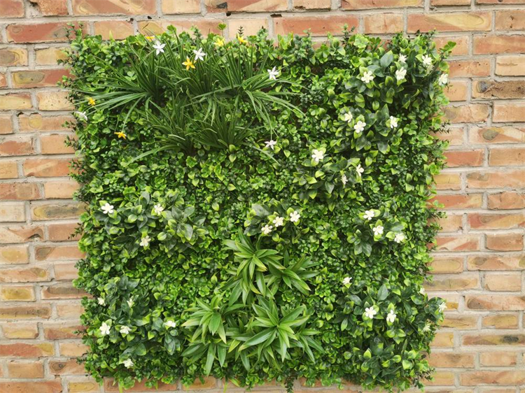 A101 Fake Grass Plants Wall Backdrop Panel Decor Faux Plastic UV Protected Vertical Green Artificial Grass Wall for Outdoor Wall