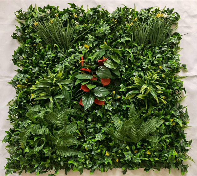 A101 Fake Grass Plants Wall Backdrop Panel Decor Faux Plastic UV Protected Vertical Green Artificial Grass Wall for Outdoor Wall