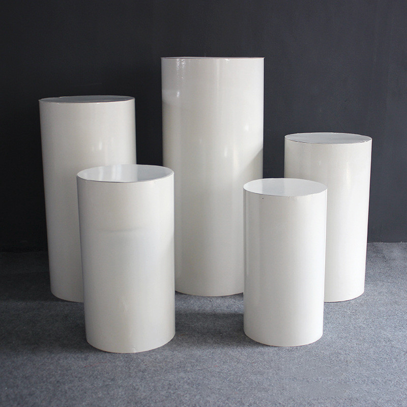 S0237 Wedding Event Decoration supplies Window plinth props round cylinder pedestal stand Cake Cylindrical Dessert Table