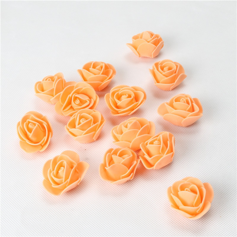 L-13 Wholesale 2.5 3.5 cm mini artificial white red pink grey blue green black small fake foam rose flower heads bulk foam roses