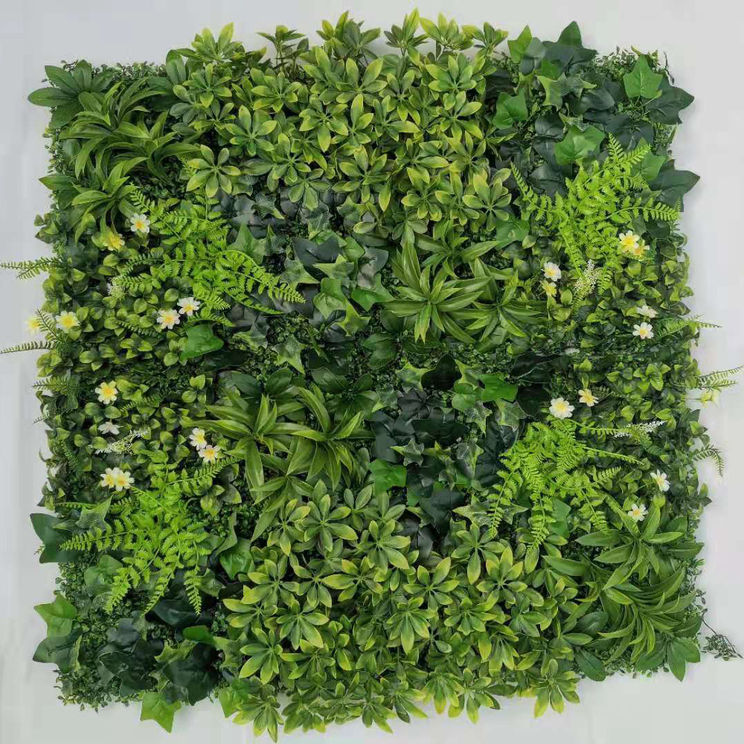 Z091 Home Indoor Outdoor Garden UV Fire Retardant Fake Artificial Grass Wall Panel Decor Artificial Green Grass Plant Wall