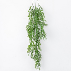 S0552 indoor plant wall decoration wedding Artificial Green Fake Flower Simulation Leaf real touch plastic Pine Needle Vine