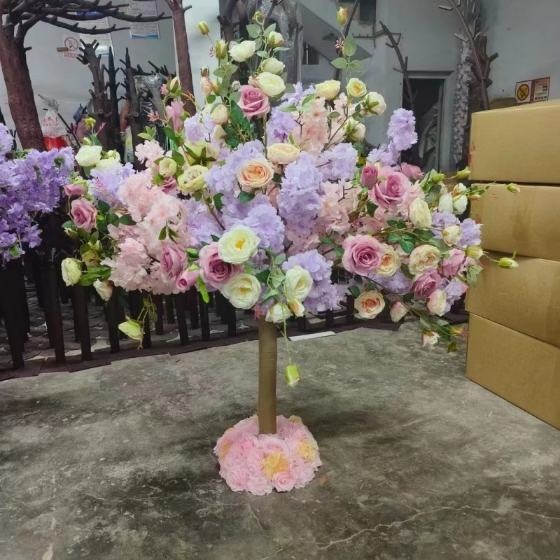 S0364 Wedding event table centerpiece 4ft floral arrangement decor fake cherry blossom tree faux silk Artificial rose flower