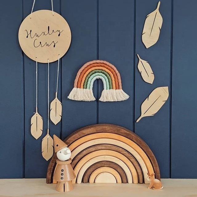 E-012 INS wind Nordic children's room decoration hanging hand-woven 7  hanging wall hanging