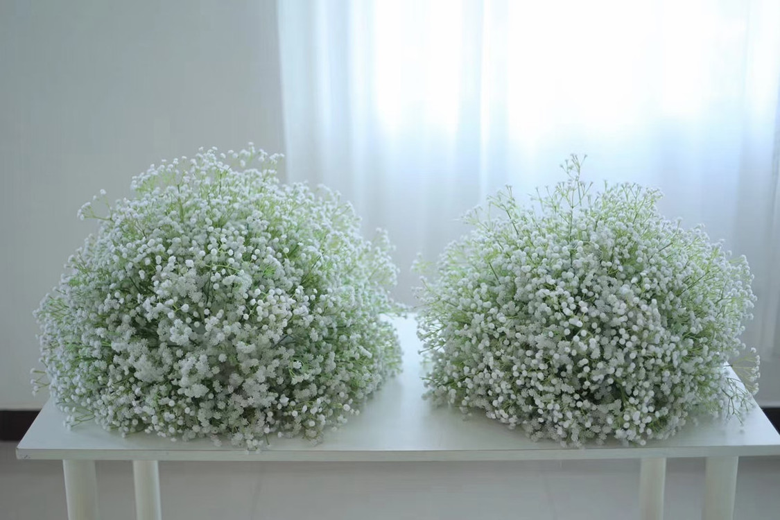 S0282 wedding decoration flowers bulk faux plastic baby's breath flower ball fake baby breath artificial flower centerpiece