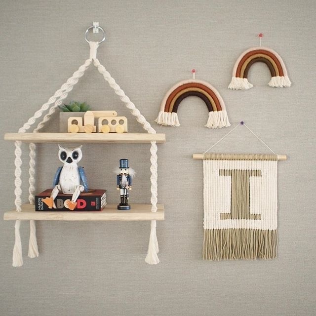 E-012 INS wind Nordic children's room decoration hanging hand-woven 7  hanging wall hanging