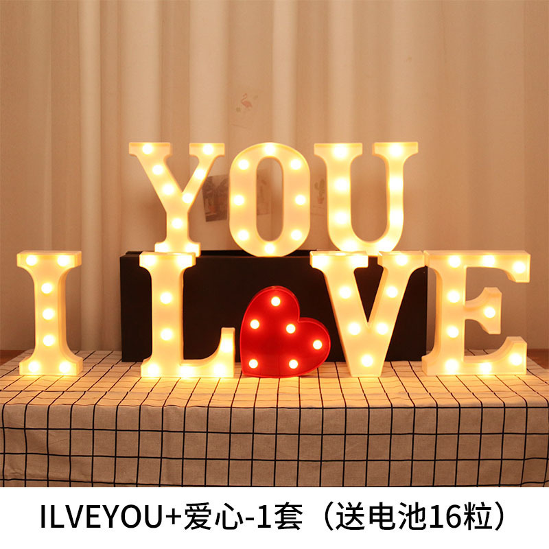 Custom INS style battery operated lights Christmas Party Birthday Wedding arrangement decoration led letter light for room