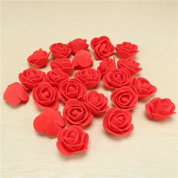 L-13 Wholesale 2.5 3.5 cm mini artificial white red pink grey blue green black small fake foam rose flower heads bulk foam roses