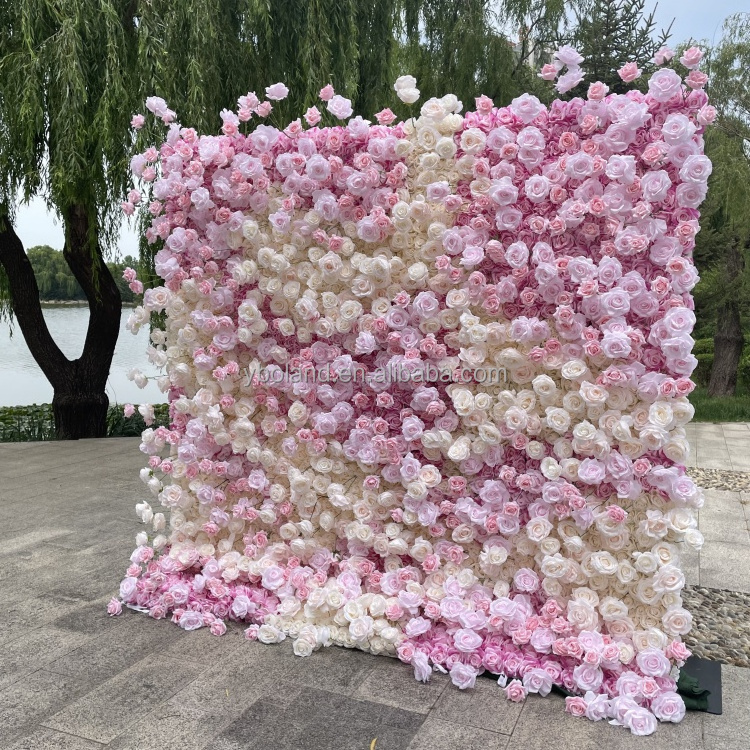 S0412 Gypsophila Artificial Silk roses flowerwall Flower wall Backdrop baby breathe wall for wedding party decoration