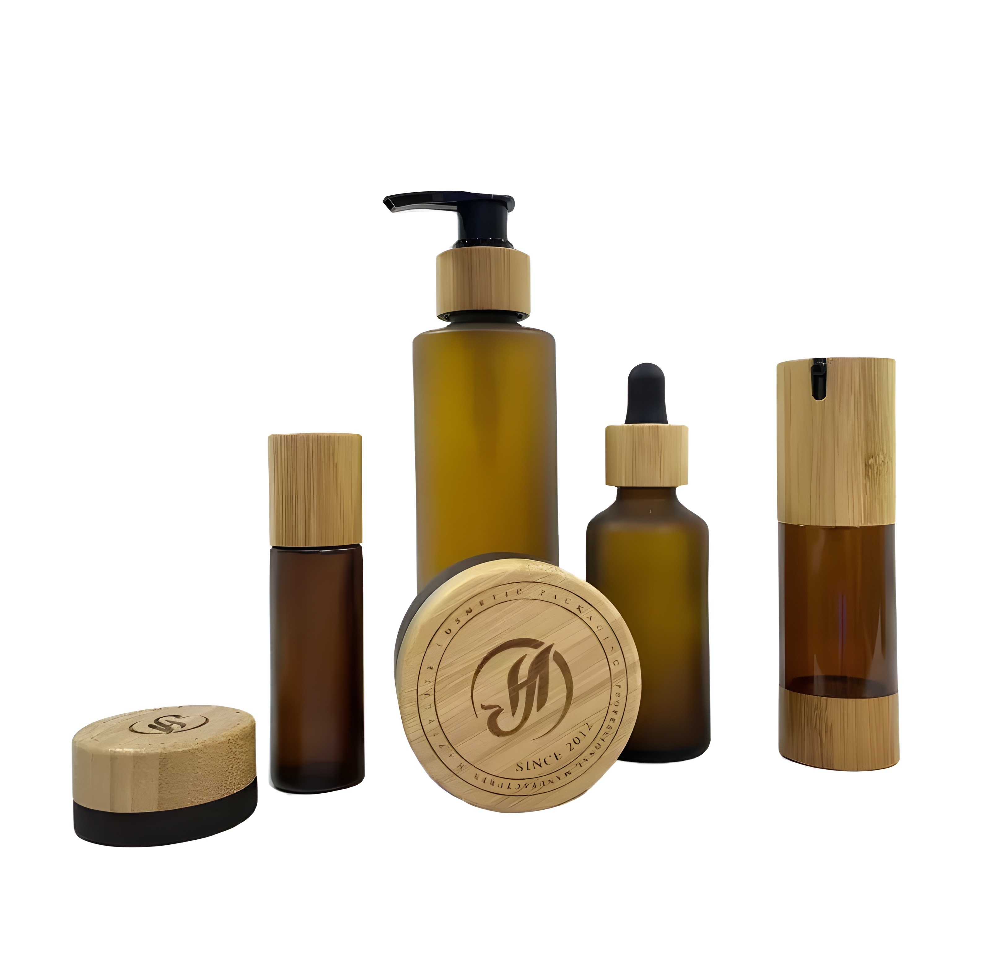 Eco friendly 20ml 50ml 100ml cosmetic packaging wooden bamboo fine mist sprayer essential oil spray pump bottles