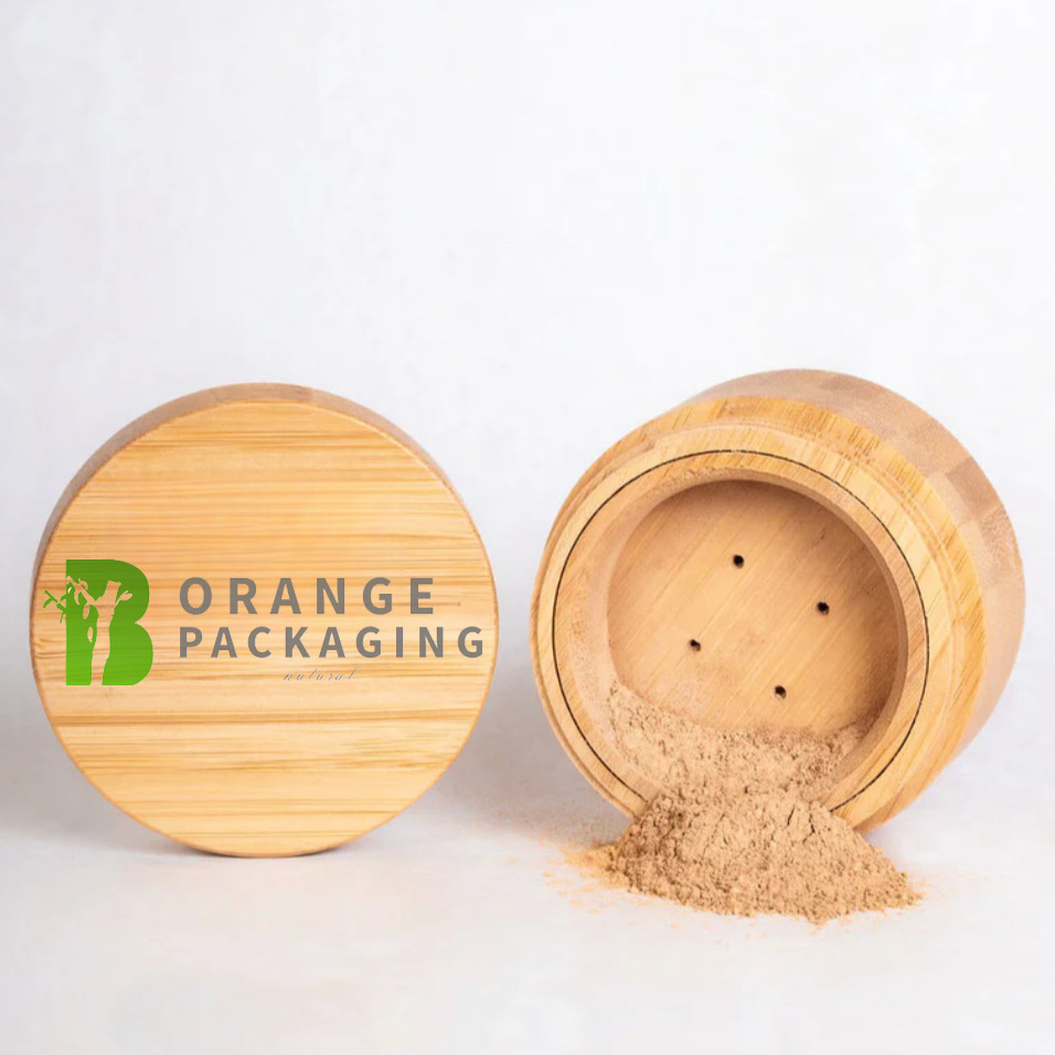 luxury wheat straw biodegradable packaging makeup setting press powder box pan eco friendly cosmetic packaging WS-666T