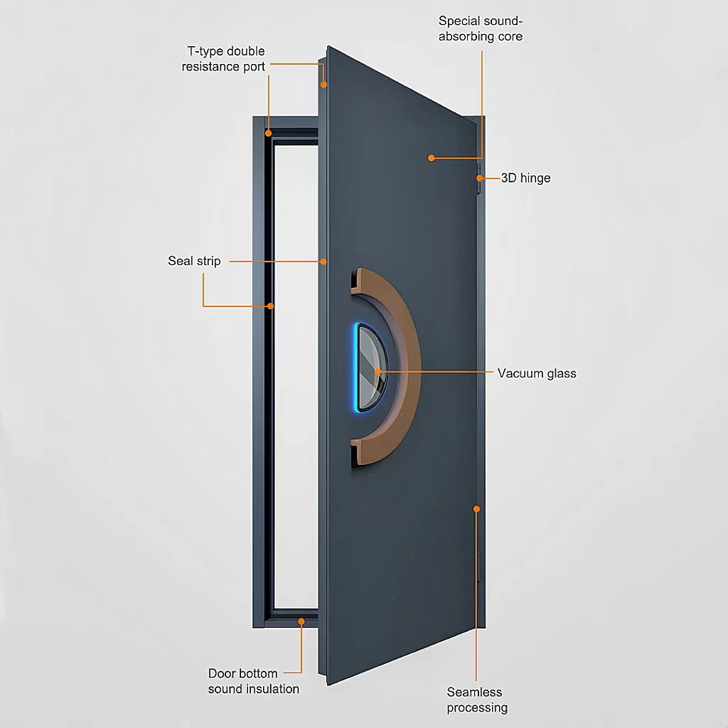 Custom First Class Quality Ktv Cinema Fireproof Durable Metal Acoustic Security Steel party Door Soundproof