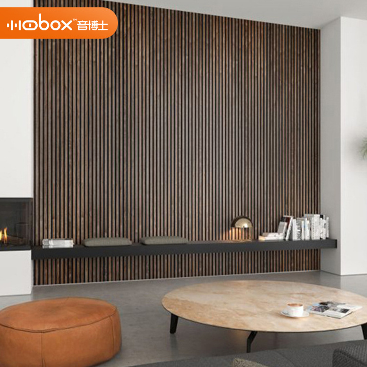 New Products Sound Absorbing MDF Wood Slatted Wall Acoustic Panels For Interior Decoration Wall And Ceiling