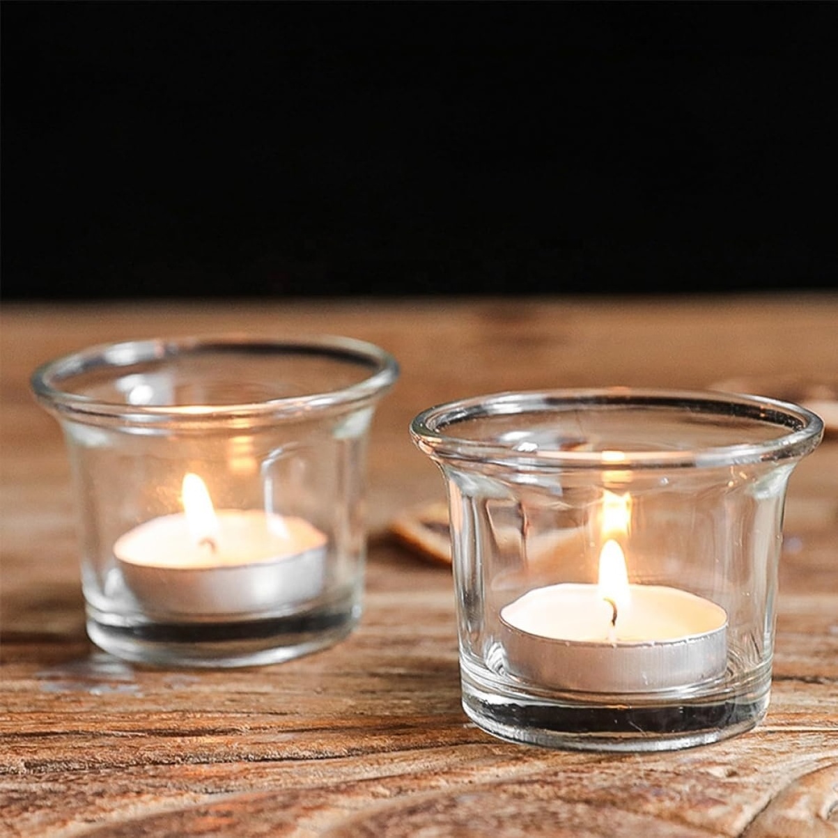 Glass Candle Bowl Candle Making Container Wedding Cups Decor Tea Lights Glass Taper Candle Holder Glass Aromatherapy