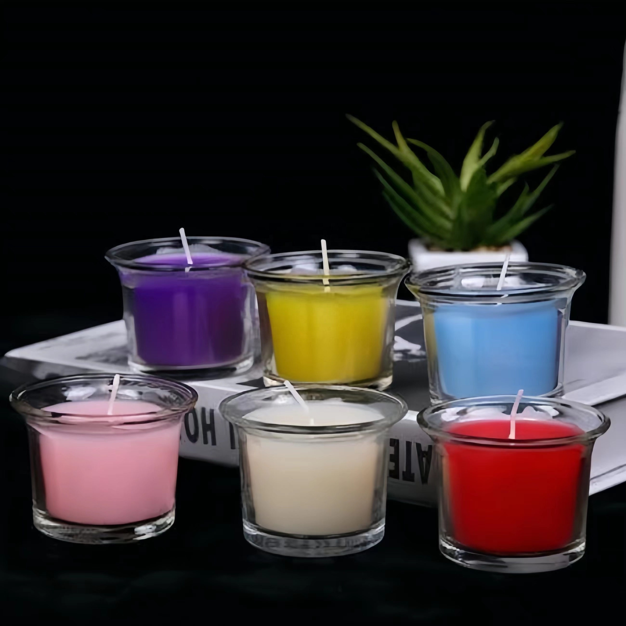 Scented Candles Empty Cups Clear Glass Candle Holders Thickened Round Cups Classic Glass Candle Jars