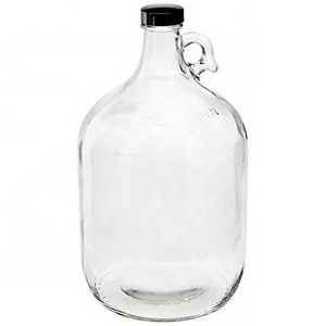 Refillable 1 gallon 128 OZ Glass Handled Jugs Glass Water Bottle Includes 38 mm Polyseal Cap