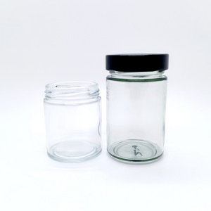 Ergo Pickles 106ml 212ml 314ml Straight Sided Ergo Glass Jar With TO 70 Deep Cap For Honey Jam Food Package