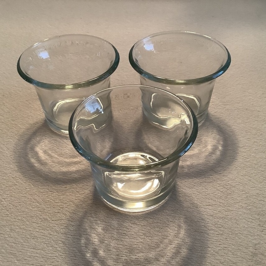 Crystal Clear Glass Votive Candle Holders Flared Top