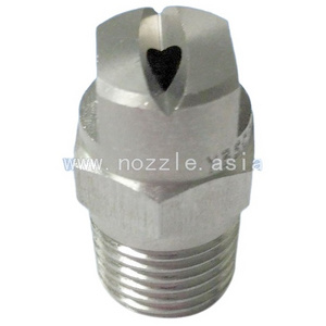 Wide angle fan-shaped flat nozzle