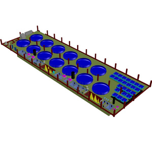 Shrimp aquaculture RAS recirculating aquaculture system indoor fish farming equipment for sale