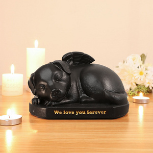 Resin Pet Angel Wing Ash Urn Dog Cat Memorial Puppy Cremation Box Funeral Supplies Memorial Box Resin Pet Urns for Ashes