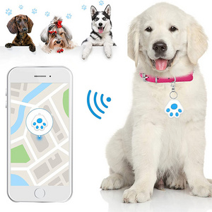 Mini Dog Paw Shape GPS Tracking Device Bluetooth Tracker Locator Key Finders Dog Bluetooth Tracker Anti Lost Pet GPS Tracker