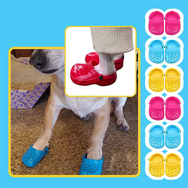 High Quality Rubber Summer Dog Shoes Breathable Puppy Shoes Crocs Dog Sandals Silicone Heart Dog Crocs