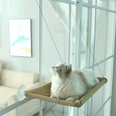 Safety Suction Cups Space Saving Indoor Hanging Bed Cat Seat Window Mounted Perch Cat Window Hammock Bed With Silicone Sucker