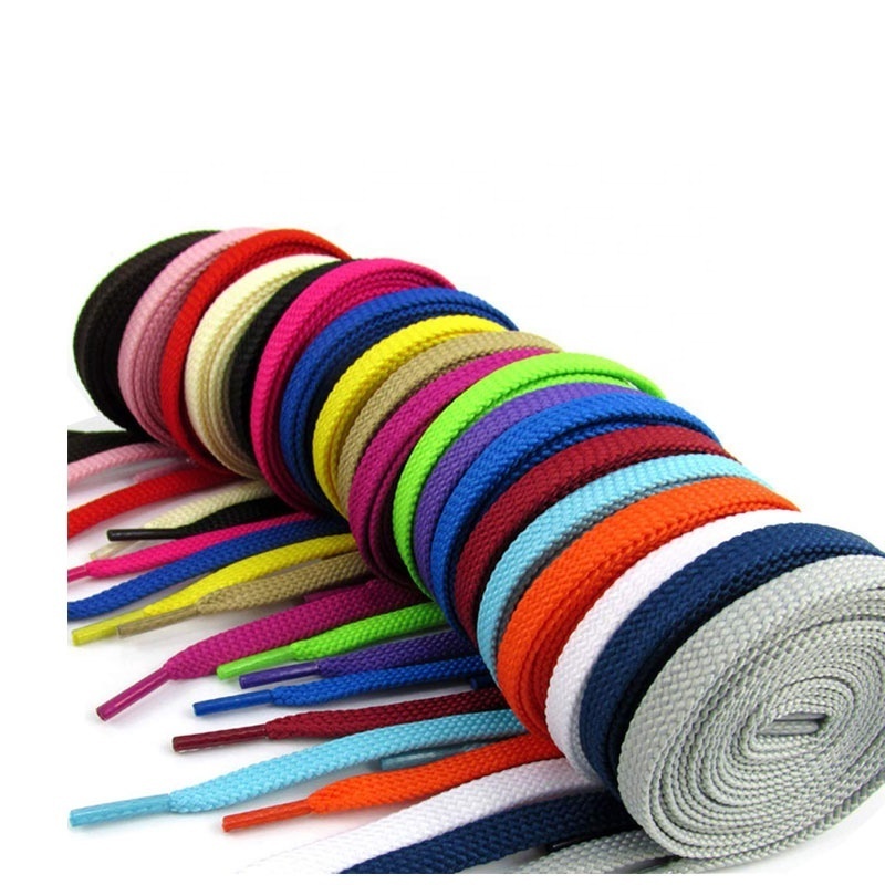 Wholesale Polyester Flat Colorful Shoelaces Custom Print Shoe Laces