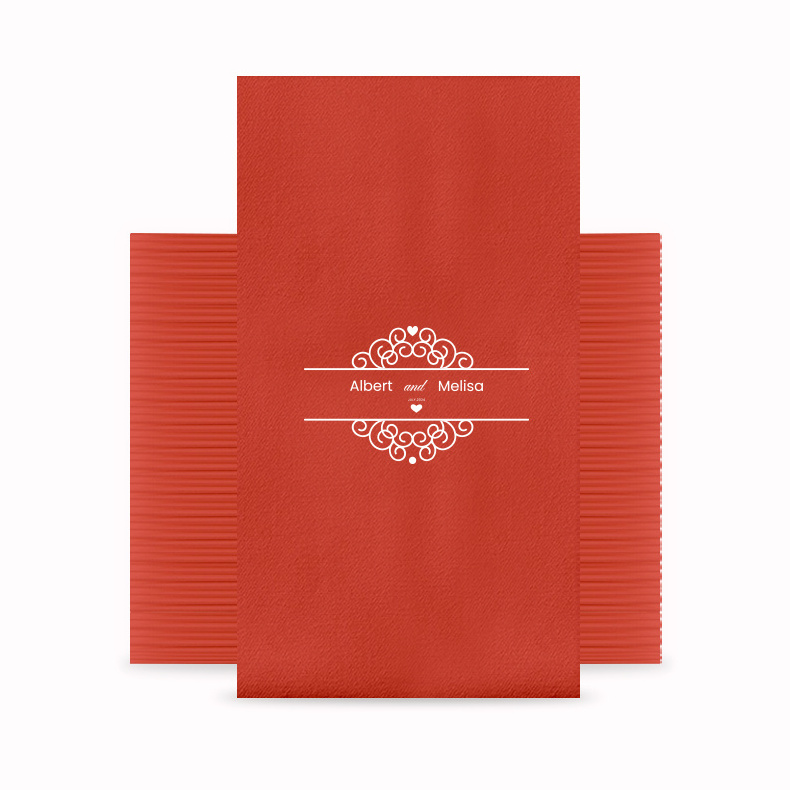 Customized Cocktail Napkin Wedding Custom Logo For Hotel Airlaid Dinner Napkins For Restaurant Airlaid Dinner Napkin Pocket