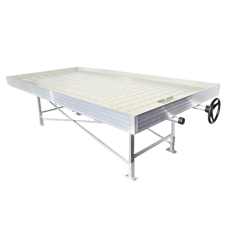 Hydroponic Flood Drain Drainage Rolling Bench 4x4 4x8 foot Grow Tables 1 x 1.2m Ebb and Flow Tray White