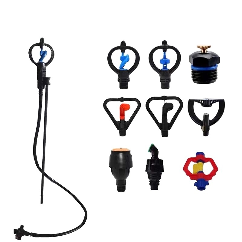 Agricultural nozzle water floppy irrigation kit 1/2 micro sprinklers with stake mini sprinkler 360 rotary