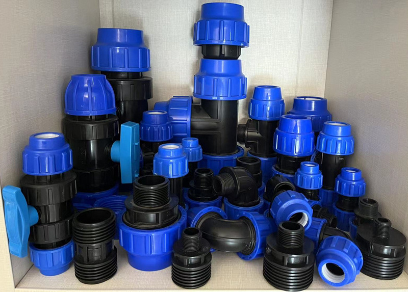 Drip Irrigation Fittings End Plugs PE Quick Connector Plastic Injection HDPE Coupling PP Compression Fittings