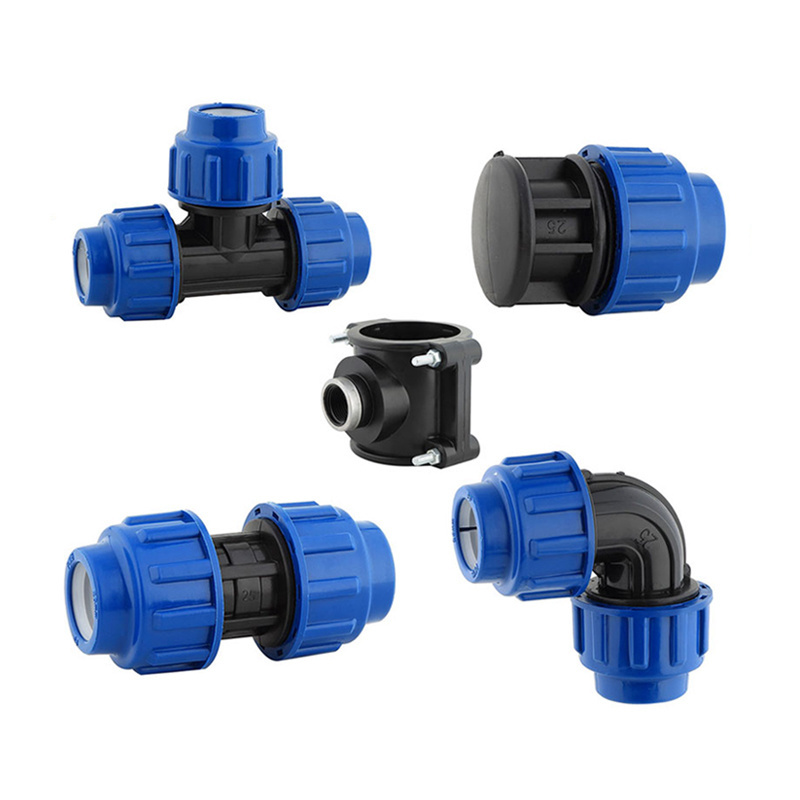 Pipe  compression fittings garden hose quick connector PP 20mm sprinkler pipe reticulation compression elbow