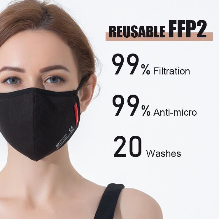 The best manufacturer KN95 FFP2 rd  CE silk face mask nano washable individual face mask