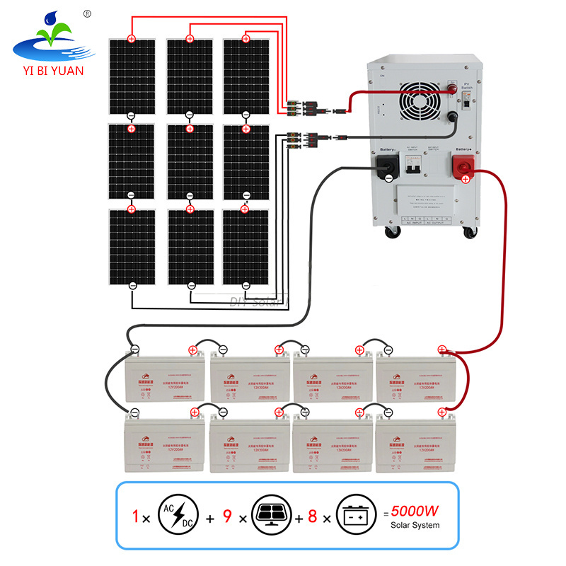 Solar panel system storage supply 8000w 10000w off grid solar power energy solar system 1kw