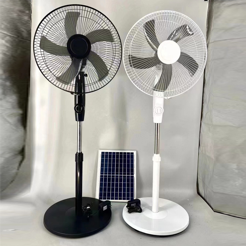 Remote Control Solar Stand Fan DC Home Use Stand Fan with Panel and Battery