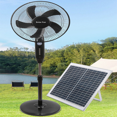 Solar power system 12 16 inch solar rechargeable fan dc powered electric stand solar fans for home 18 inch