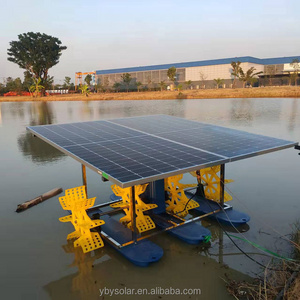 24 hours Water Surface Floating Solar Powered Paddle Wheel Aerator for Fish pond